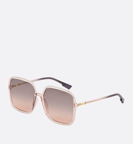 DiorSoStellaire1 Translucent Yellow Square Sunglasses